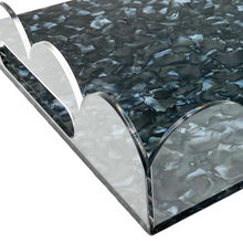 Load image into Gallery viewer, Onyx Acrylic Scalloped Tray