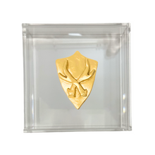 Load image into Gallery viewer, Shield With Antlers Cocktail Napkin Box
