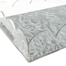 Load image into Gallery viewer, Gray Acrylic Scalloped Tray
