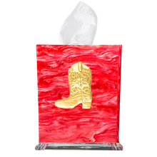 Load image into Gallery viewer, Cowboy Boot Boutique Tissue Box Cover