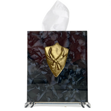 Load image into Gallery viewer, Shield With Antlers Boutique Tissue Box
