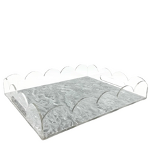 Load image into Gallery viewer, Gray Acrylic Scalloped Tray