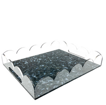 Load image into Gallery viewer, Onyx Acrylic Scalloped Tray
