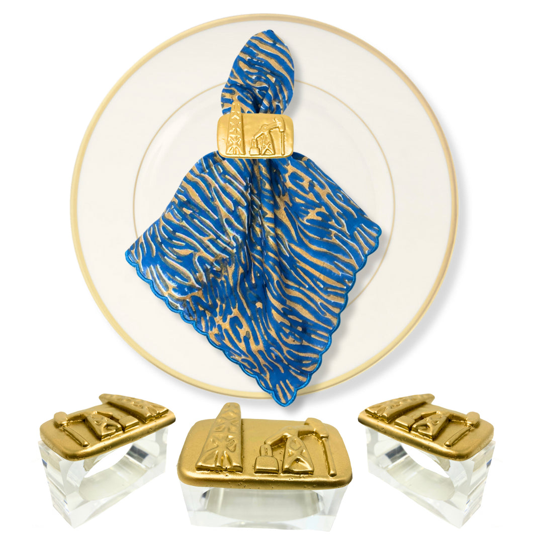 Oil Derrick Napkin Rings