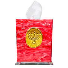Load image into Gallery viewer, Menorah Tissue Box Cover
