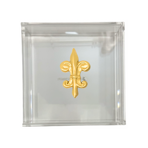 Fleur De  Lis Cocktail Napkin Box