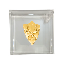 Load image into Gallery viewer, Shield With Antlers Cocktail Napkin Box
