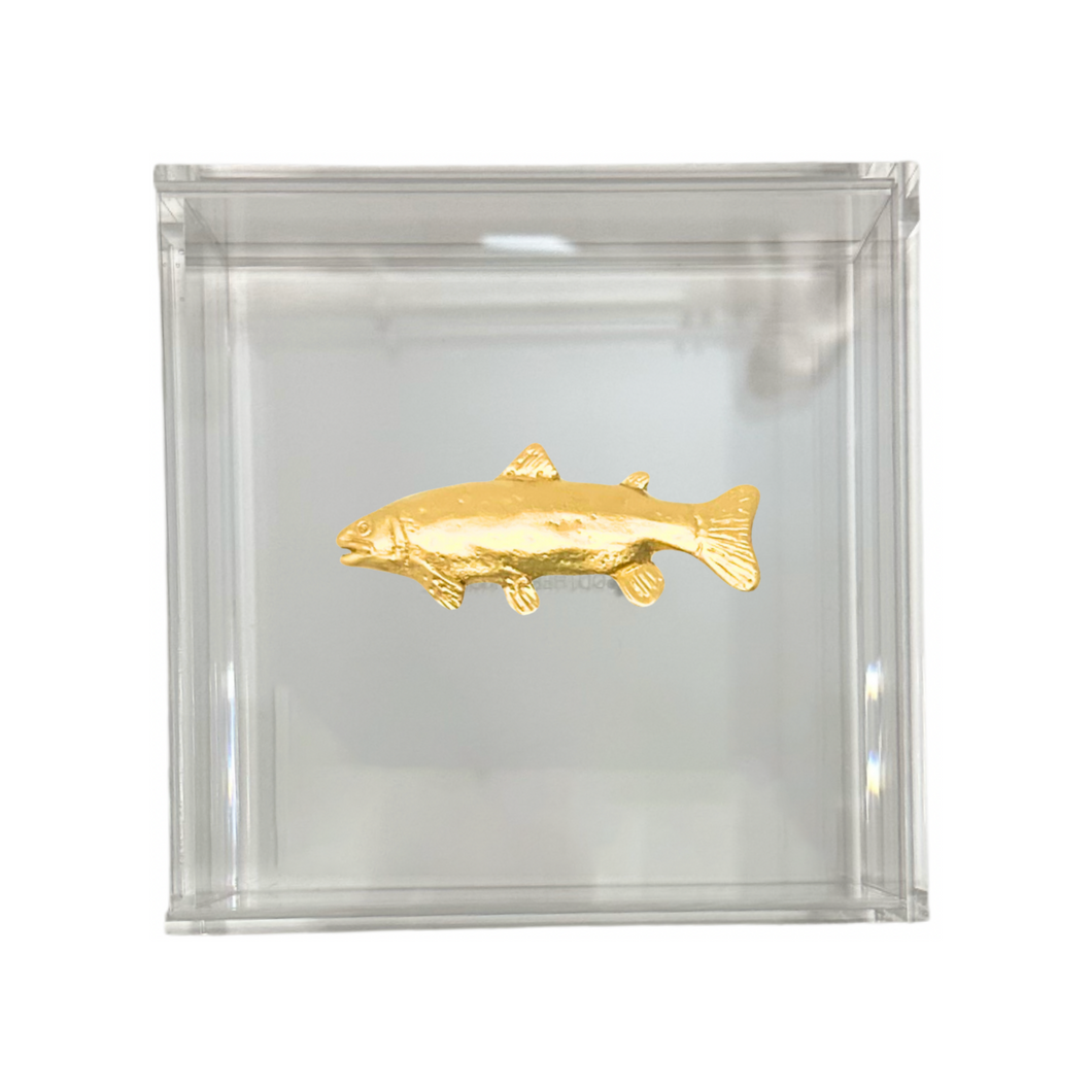 Trout Cocktail Napkin Box