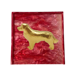 Golden Retriever Cocktail Napkin Box