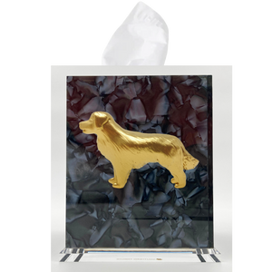 Golden Retriever Boutique Tissue Box Cover