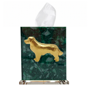 Golden Retriever Boutique Tissue Box Cover