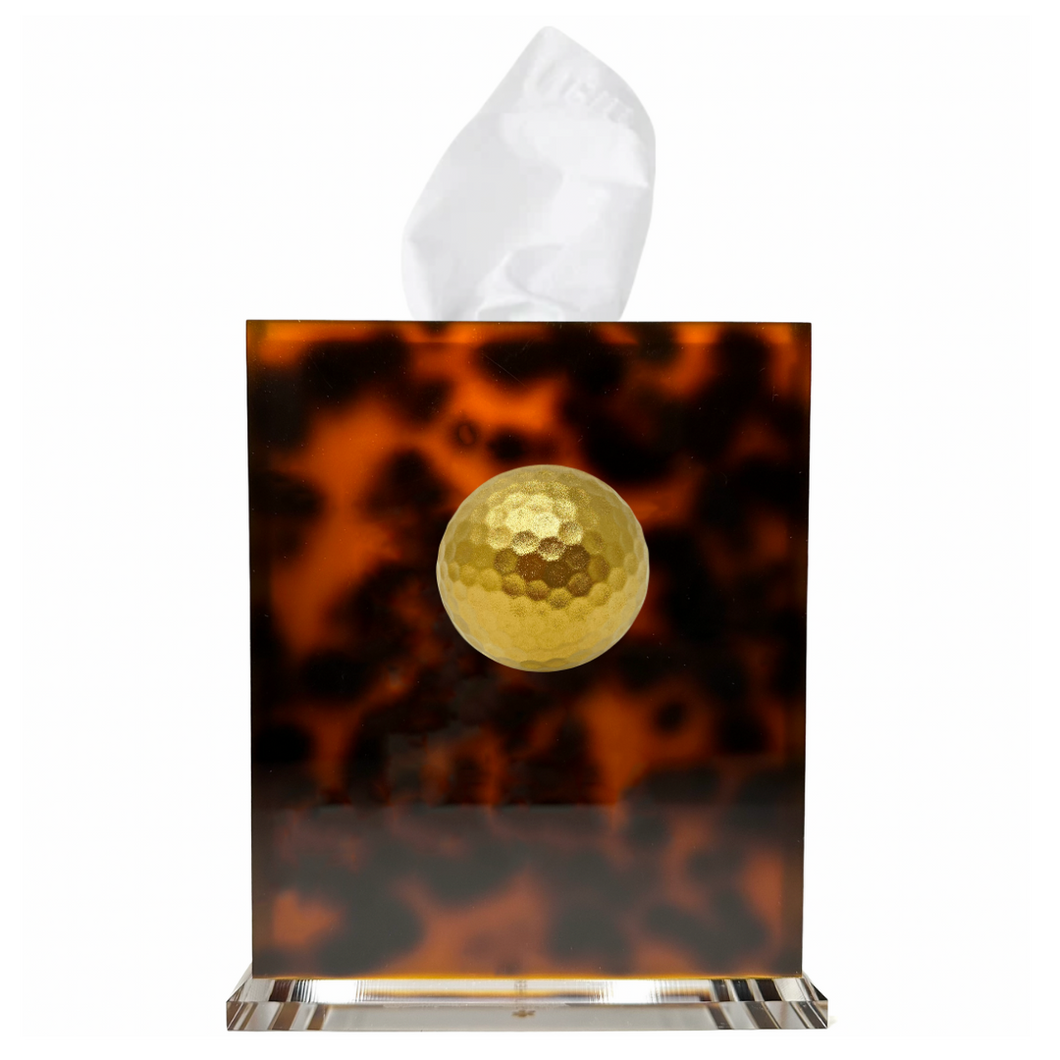 Golf Ball Boutique Tissue Box Cover
