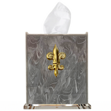 Load image into Gallery viewer, Fleur De Lis Boutique Tissue Box Cover
