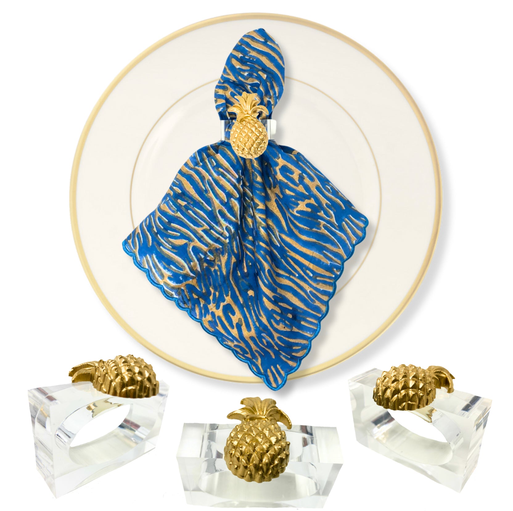 Pineapple Napkin Rings Southern Tribute