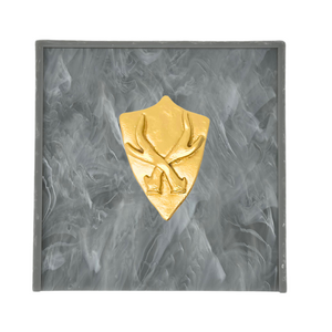 Shield With Antlers Cocktail Napkin Box