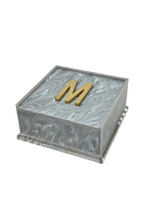 Monogram (M-Z) Cocktail Napkin Box