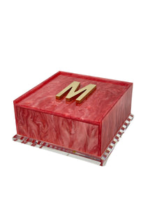 Monogram (M-Z) Cocktail Napkin Box