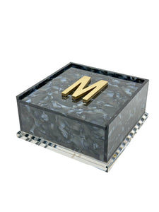 Monogram (A-L) Cocktail Napkin Box