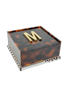 Monogram (M-Z) Cocktail Napkin Box