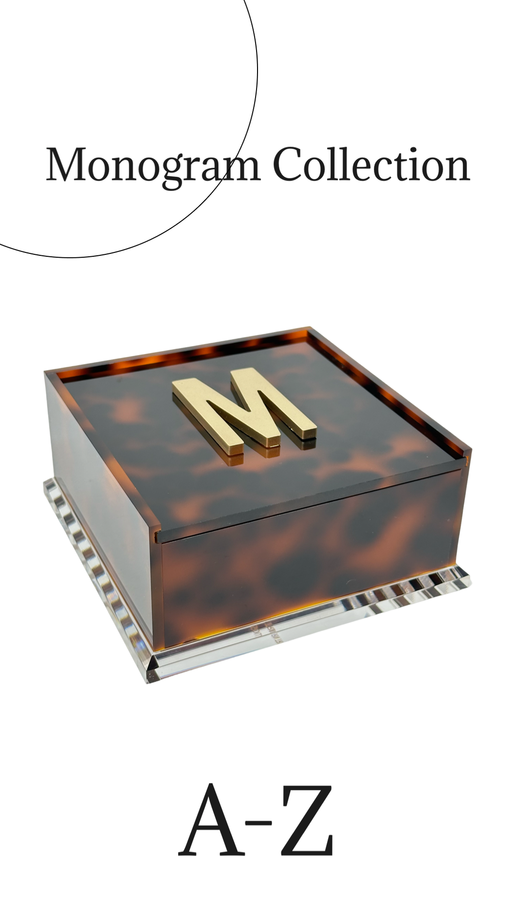 Monogram (A-L) Cocktail Napkin Box