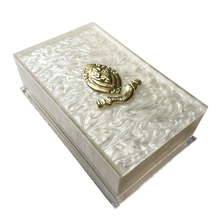 Load image into Gallery viewer, Decorative box with a gold emblem on a white background
