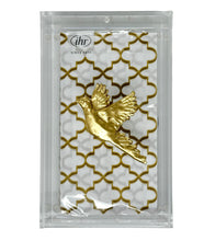 Load image into Gallery viewer, Packaged product with gold bird design on a white background
