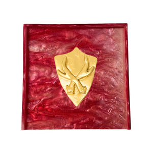 Shield With Antlers Cocktail Napkin Box