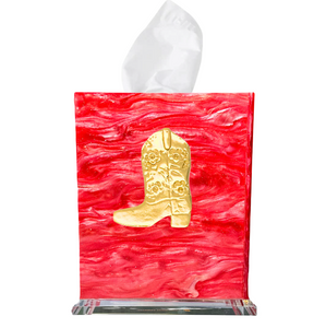 Cowgirl Boot Boutique Tissue Box Cover