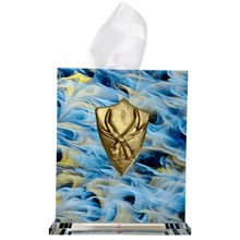 Load image into Gallery viewer, Shield With Antlers Boutique Tissue Box
