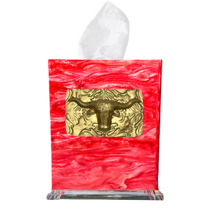 Longhorn Boutique Tissue Box Cover