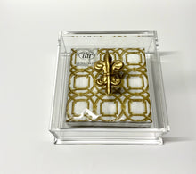Load image into Gallery viewer, Fleur De  Lis Cocktail Napkin Box
