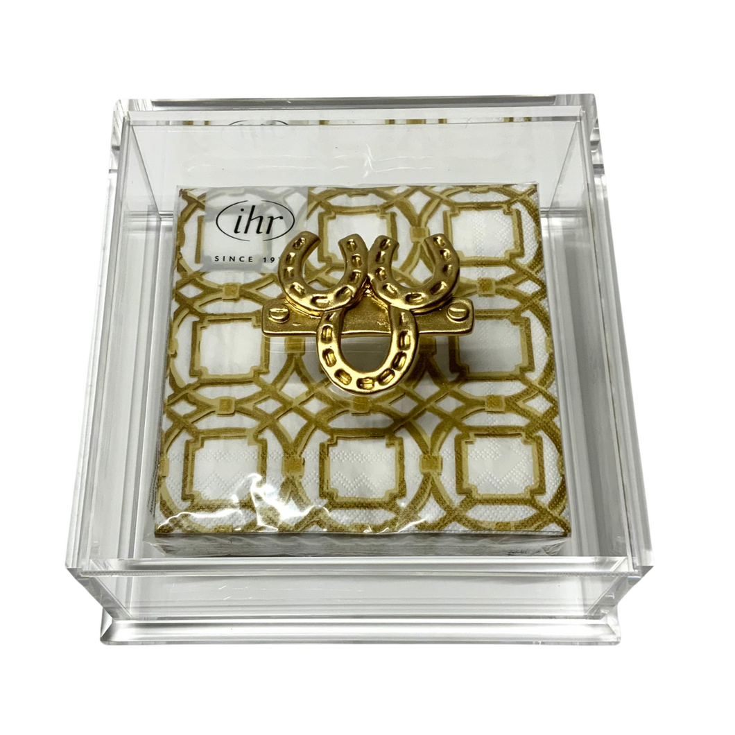Horseshoe Cocktail Napkin Box